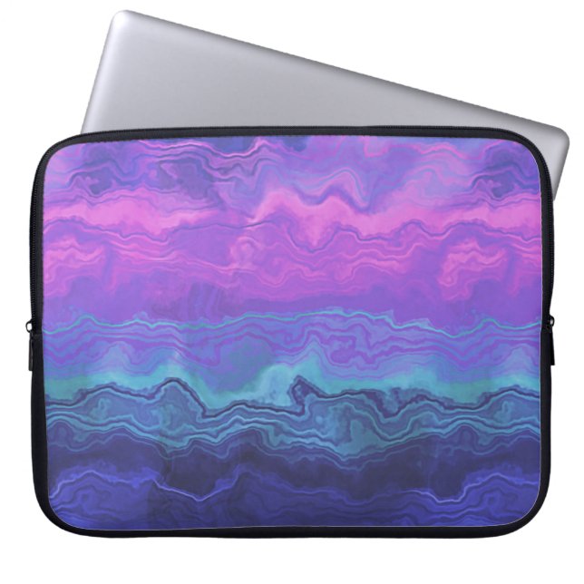 jeweltone agate ombre :  laptop sleeve (Voorkant)