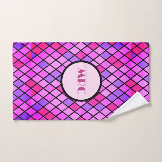 Jeweltone diamanten gepersonaliseerd bad handdoek (Handdoek)