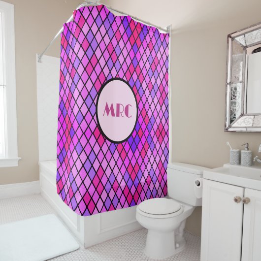 Jeweltone Diamonds Douchegordijn (In situ)