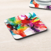 Jeweltone Prism - Waterverf Bier Onderzetter (Linkerzijde)