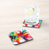 Jeweltone Prism - Waterverf Bier Onderzetter (Rechterzijde)