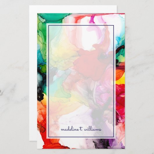 Jeweltone Prism - Waterverf Briefpapier (Voorkant / Achterkant)