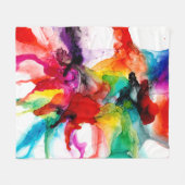 Jeweltone Prism - Waterverf Fleece Deken (Voorkant (Horizontaal))
