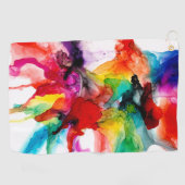 Jeweltone Prism - Waterverf Golfhanddoek (Horizontaal)