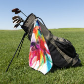 Jeweltone Prism - Waterverf Golfhanddoek (Groen)