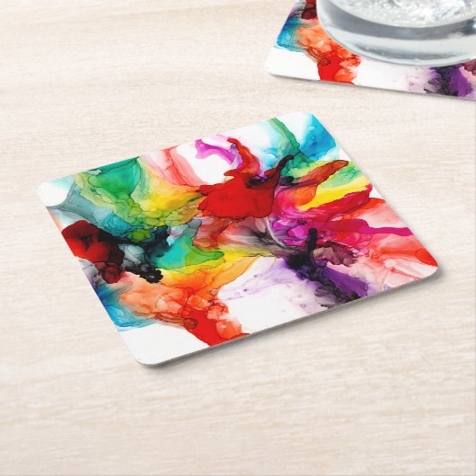 Jeweltone Prism - Waterverf Kartonnen Onderzetters (Schuin)