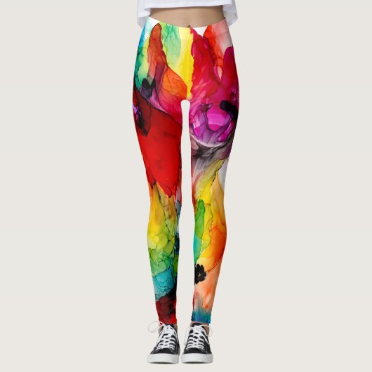 Jeweltone Prism - Waterverf Leggings (Voorkant)