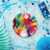 Jeweltone Prism - Waterverf Papieren Bordje (Feest)