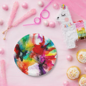 Jeweltone Prism - Waterverf Papieren Bordje (Feest)