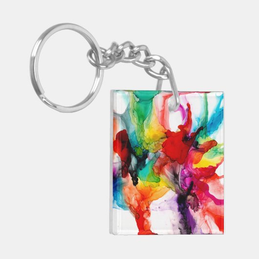 Jeweltone Prism - Waterverf Sleutelhanger (Voorkant Links)