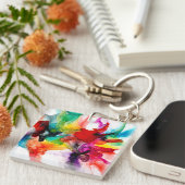 Jeweltone Prism - Waterverf Sleutelhanger (Voorkant Rechts)