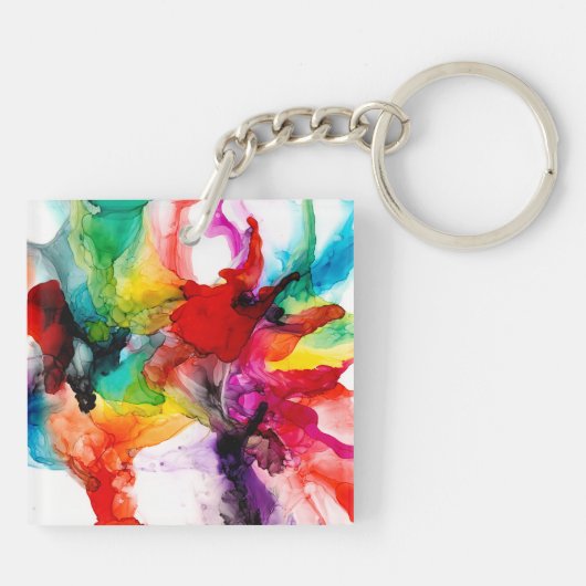 Jeweltone Prism - Waterverf Sleutelhanger (Achterkant)