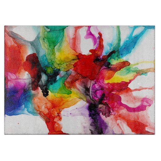 Jeweltone Prism - Waterverf Snijplank (Voorkant)