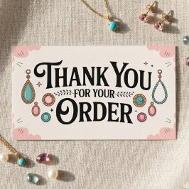Jewerly Small Business Thank You Business Card Visitekaartje