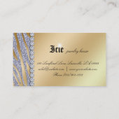 Jewerly Visitekaartje Purse Diamonds Red Zebra (Achterkant)