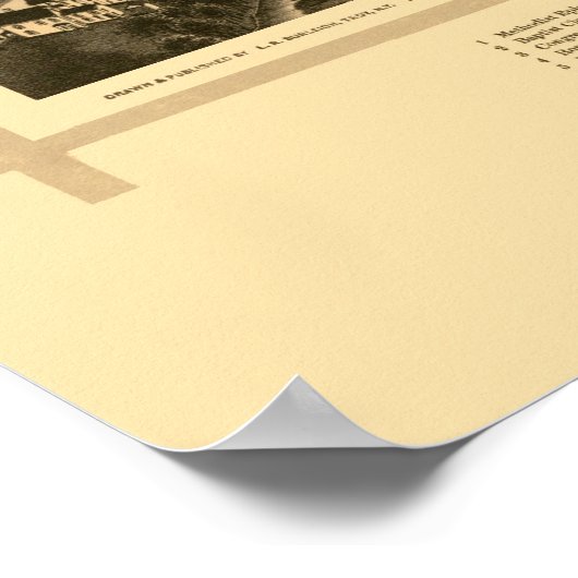 Jewett City, CT Panoramic Map - 1889 Poster (Hoek)