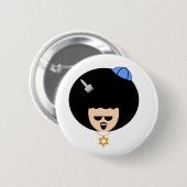 Jewfro Ronde Button 5,7 Cm (Voorkant /achterkant)