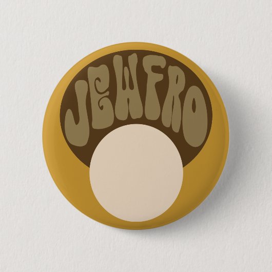 Jewfro Ronde Button 5,7 Cm (Voorkant)