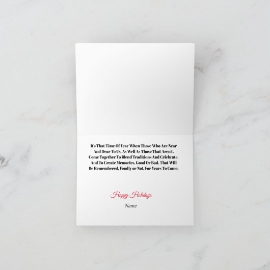 Jewish and Gentile Reindeer Funny Chrismukkah Card Kaart (Binnen)