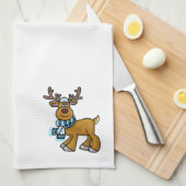 Jewish and Gentile Reindeers Kitchen Towel Theedoek (Quarter Fold)