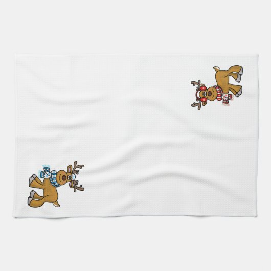 Jewish and Gentile Reindeers Kitchen Towel Theedoek (Horizontaal)