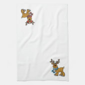 Jewish and Gentile Reindeers Kitchen Towel Theedoek (Verticaal)