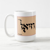 Jewish Angel "Raziel" in het Hebreeuws Koffiemok (Links)