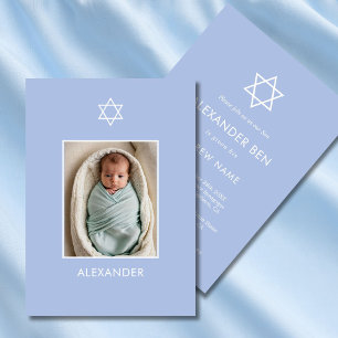 Jewish Baby Naming Fotoster van David Hebreeuws Kaart