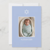 Jewish Baby Naming Fotoster van David Hebreeuws Kaart (Achterkant)
