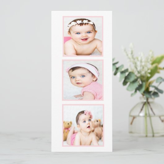 Jewish Baby Photo Naming Ceremony Hebrew Girl Feestdagenkaart (Staand voorkant)