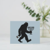Jewish Bigfoot Chanoeka Chanoeka Humor Hilarious Briefkaart (Staand voorkant)