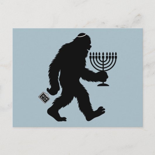 Jewish Bigfoot Chanoeka Chanoeka Humor Hilarious Briefkaart (Voorkant)