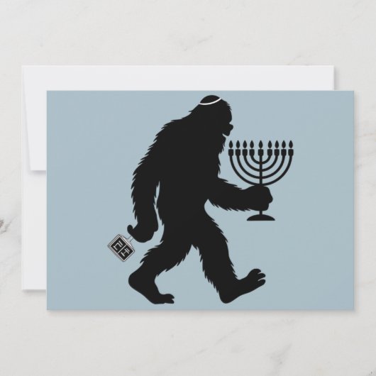 Jewish Bigfoot Chanoeka Chanoeka Humor Hilarious Feestdagenkaart (Voorkant)