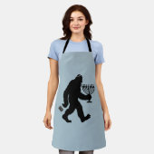 Jewish Bigfoot Chanoeka Chanoeka Humor Hilarious Schort (Gedragen)