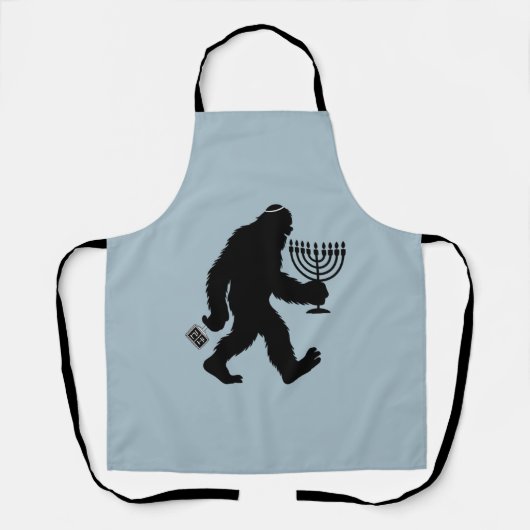Jewish Bigfoot Chanoeka Chanoeka Humor Hilarious Schort (Voorkant)