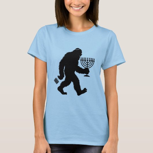 Jewish Bigfoot Chanoeka Chanoeka Humor Hilarious T-shirt (Voorkant)