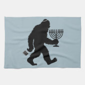 Jewish Bigfoot Chanoeka Chanoeka Humor Hilarious Theedoek (Horizontaal)