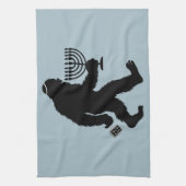 Jewish Bigfoot Chanoeka Chanoeka Humor Hilarious Theedoek (Verticaal)