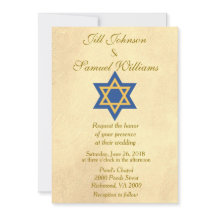 Jewish Blue en Gold Star van David Wedding