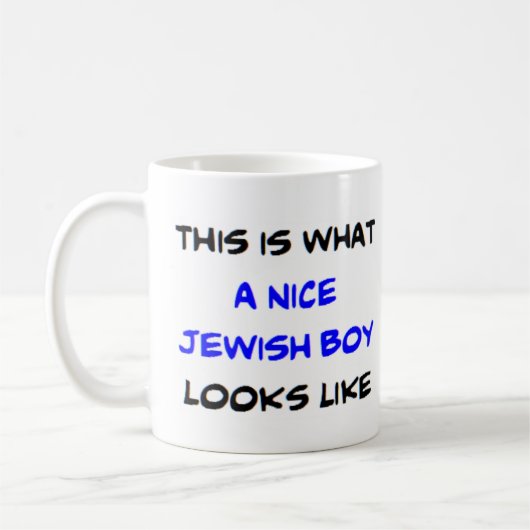 jewish boy, aardig koffiemok (Links)