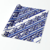 Jewish-Candlesticks-and-Star-1-diagnostische strip Cadeaupapier (Uitgerold)