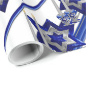 Jewish-Candlesticks-and-Star-1-diagnostische strip Cadeaupapier (Rol Hoek)