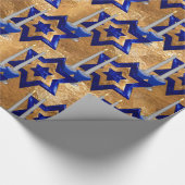 Jewish-Candlesticks-and-Star-3-Gold Cadeaupapier (Hoek)
