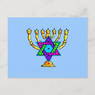 Jewish Candlesticks Briefkaart