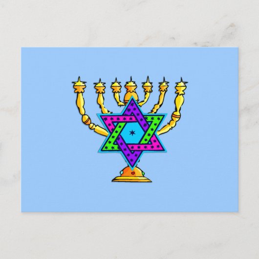 Jewish Candlesticks Briefkaart (Voorkant)
