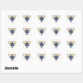 Jewish Candlesticks Hart Sticker (Vel)