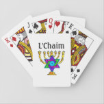 Jewish Candlesticks L'Chaim  Pokerkaarten<br><div class="desc">Joodse kandelaars en traditionele gepersonaliseerde geschenken en kleding</div>