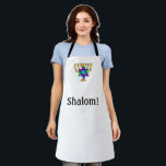 Jewish Candlesticks Shalom   Schort<br><div class="desc">Joodse kandelaars en traditionele gepersonaliseerde geschenken en kleding</div>