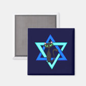 Jewish Cat Stars Magneet (Voorkant / Achterkant)