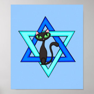 Jewish Cat Stars Poster